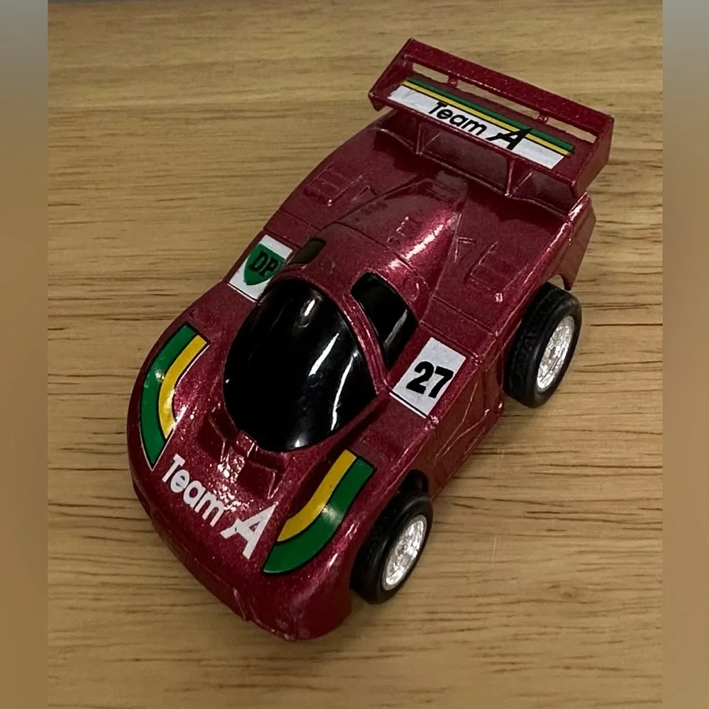 Red Maroon Team A 27‎ Shiny Metal Toy Race Car